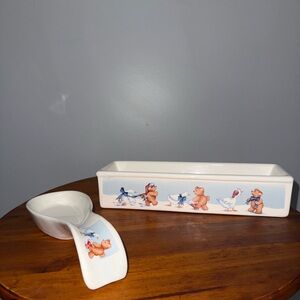 House of Lloyd spoon rest and cracker serving dish